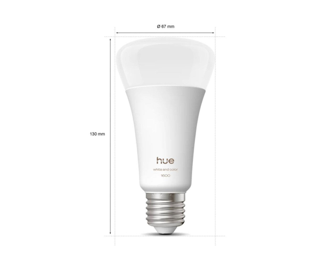 Philips Hue Inteligentna żarówka White Color Ambiance A67 E27 - 1600lm - 1490240 - zdjęcie 4